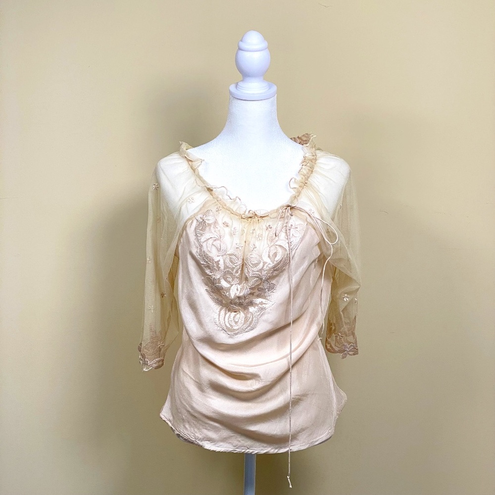 Anthropology Plenty by Tracy Reese silk blouse size 10